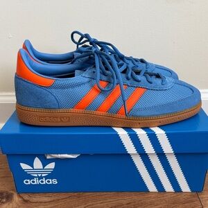 Adidas Men's Handball Spezial Vibrant Blue and Orange Gum Sneakers